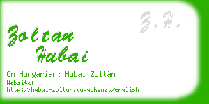 zoltan hubai business card